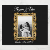 Aangepaste Koppels Huwelijkscadeau Sparkling Wijnetiket (Enkel label)