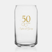 Aangepaste koppels Naam Keepsake 50ste Jubileum Gi Blikvorm Glas (Voorkant)