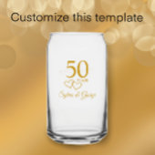 Aangepaste koppels Naam Keepsake 50ste Jubileum Gi Blikvorm Glas