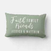 Aangepaste koppels Sage Geloof Familie Vrienden Kussen (Achterkant)