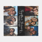 Aangepaste koppels samen voor altijd Fotocollage Fleece Deken (Voorkant (Horizontaal))