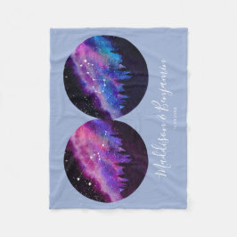 Aangepaste Koppels Zodiac Cadeaus Elke Horoscoop Fleece Deken