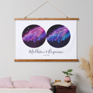 Aangepaste Koppels Zodiac Cadeaus Elke Horoscoop Hangend Wandkleed
