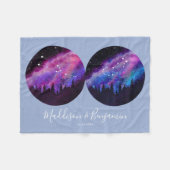 Aangepaste Koppels Zodiac Gifts Elke Horoscoop Fleece Deken (Voorkant (Horizontaal))