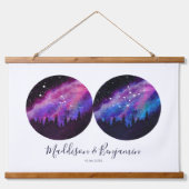 Aangepaste Koppels Zodiac Gifts Elke Horoscoop Hangend Wandkleed (Voorkant)