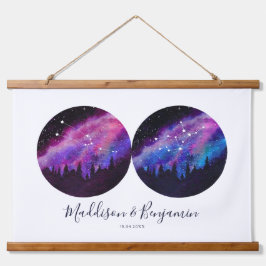 Aangepaste Koppels Zodiac Gifts Elke Horoscoop Hangend Wandkleed