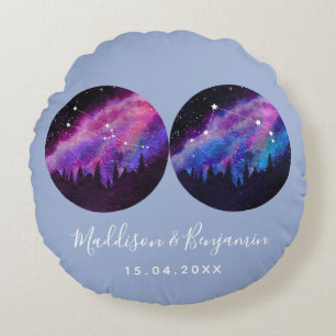 Aangepaste Koppels Zodiac Gifts Elke Horoscoop Rond Kussen