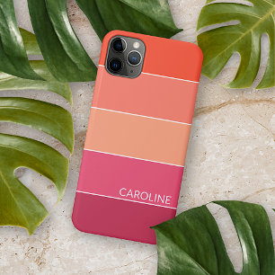 Aangepaste koraal perzik oranje magenta rood roze Case-Mate iPhone case