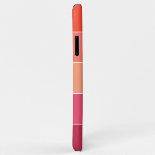 Aangepaste koraal perzik Sinaasappel magenta rood Case-Mate iPhone Case (Achterkant/rechts)