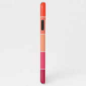 Aangepaste koraal perzik Sinaasappel magenta rood  iPhone Hoesje (Rechterkant)