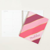 Aangepaste koraal rode blush mauve roze gouden kun planner (Display)