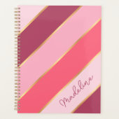 Aangepaste koraal rode blush mauve roze gouden kun planner (Voorkant)