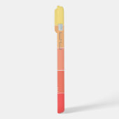 Aangepaste koraal rode perzik Sinaasappel gele str iPhone Hoesje (Linkerkant)