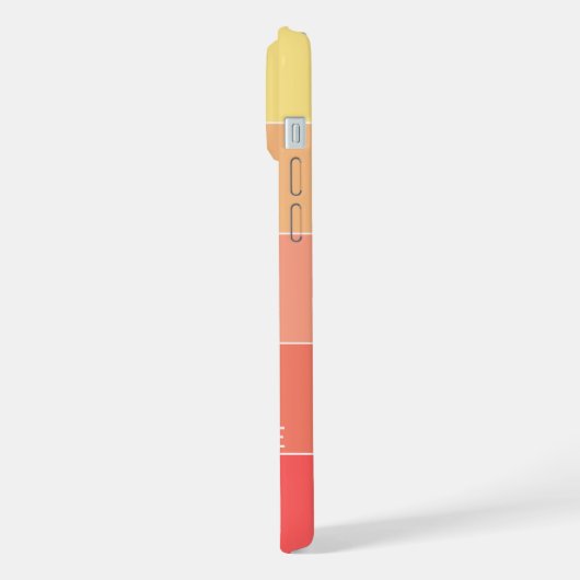 Aangepaste koraal rode perzik Sinaasappel gele str iPhone Hoesje (Linkerkant)