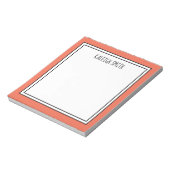Aangepaste koraal witte bewerkbare kleur notitieblok (Linkerzijde)