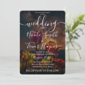 Aangepaste kosmische tulpen bruiloft kaart (Staand voorkant)