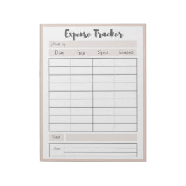 Aangepaste kostentrackers notitieblok