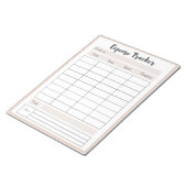 Aangepaste kostentrackers notitieblok (Schuin)