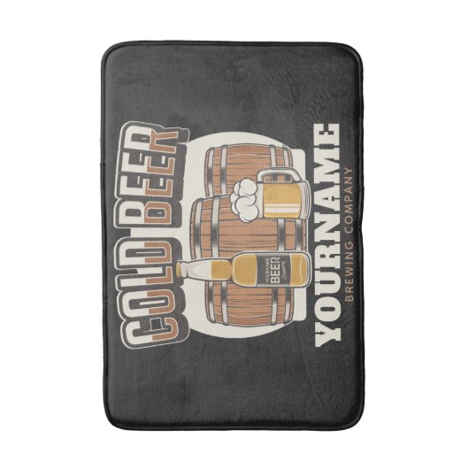 Aangepaste koude bieren, eik en brei badmat (Voorkant Verticaal)