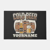 Aangepaste koude bieren, eik en brei deurmat (Voorkant)