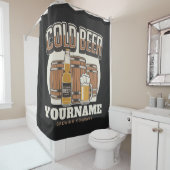 Aangepaste koude bieren, eik en brei douchegordijn (In situ)