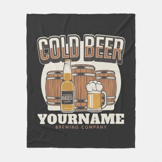 Aangepaste koude bieren, eik en brei fleece deken (Voorkant)