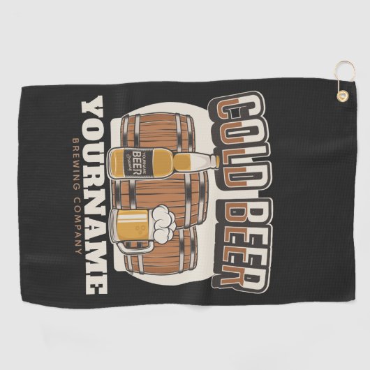 Aangepaste koude bieren, eik en brei golfhanddoek (Horizontaal)