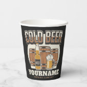 Aangepaste koude bieren, eik en brei papieren bekers (Achterkant)