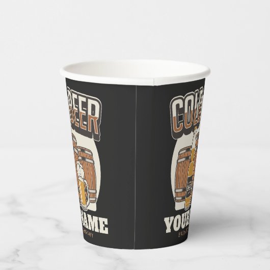 Aangepaste koude bieren, eik en brei papieren bekers (Rechts)