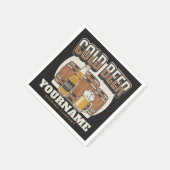 Aangepaste koude bieren, eik en brei servet (Hoek)