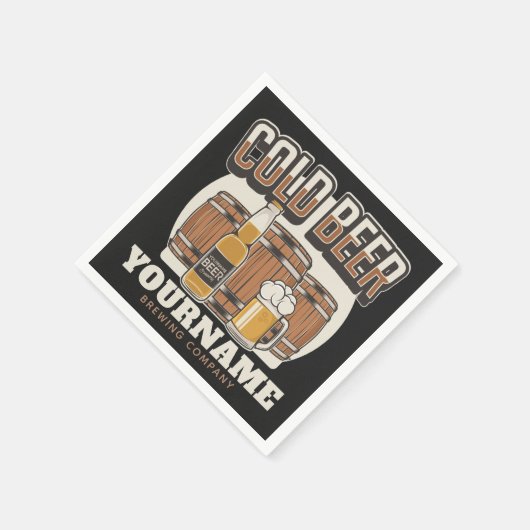 Aangepaste koude bieren, eik en brei servet (Hoek)