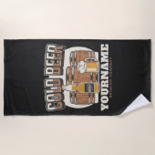 Aangepaste koude bieren, eik en brei strandlaken (Voorkant)