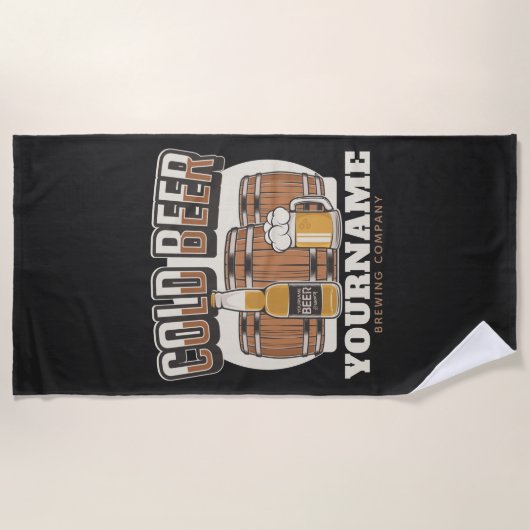 Aangepaste koude bieren, eik en brei strandlaken (Voorkant)