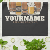 Aangepaste koude bieren, eik en brei theedoek (Gevouwen)