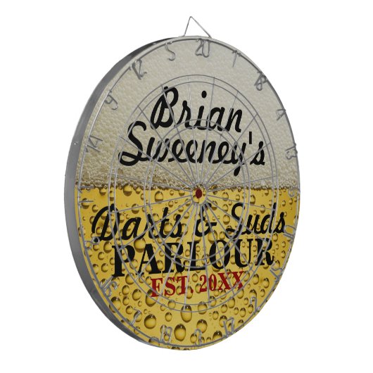 Aangepaste koude brew dartbord (Voorkant Links)