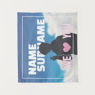 Aangepaste Kpop Idol Ondersteuning Banner Uw Foto Wandkleed