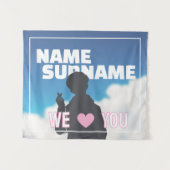 Aangepaste Kpop Idol Ondersteuning Banner Uw Foto Wandkleed (Voorkant (horizontaal))