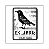 Aangepaste kraai raaf Exlibris Rubberstempel (Afrduk)