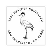 Aangepaste Kraanvogel Retour Adres Familienaam Zelfinktende Stempel (Design)