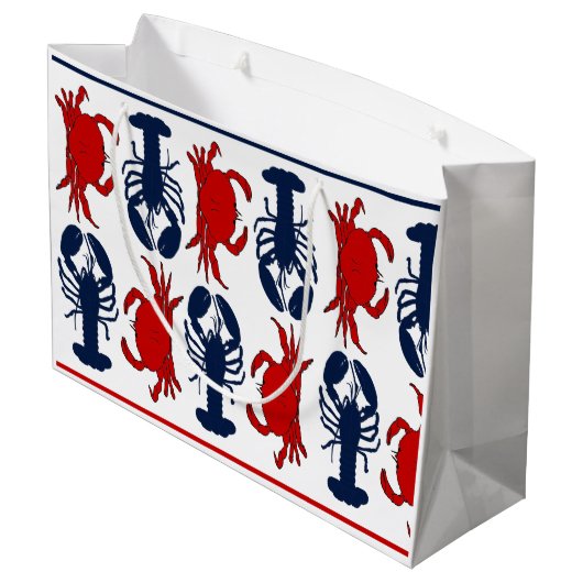 Aangepaste krab in grote tas large cadeautasje (Achterkant Gekanteld)