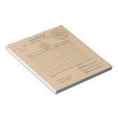 Aangepaste Kraft Bakkerij Factuur Notitieblok (Schuin)