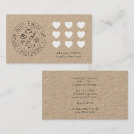 Aangepaste Kraft Bakkerij Loyalty Card