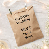 Aangepaste KRAFT-document Favor Bag Bedankzakje (Geknipt)