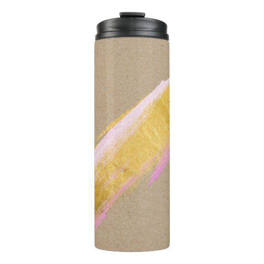 Aangepaste Kraft Gold Pink Borh Tumbler Thermosbeker (Voorkant)