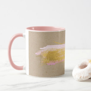 Aangepaste Kraft Gold Pink Mok