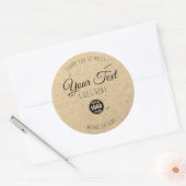Aangepaste Kraft-label Vintage Eenvoudig Trendsett Ronde Sticker (Envelop)