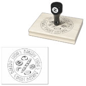 Aangepaste Kraft Zakelijke Visitekaart met de Hand Rubberstempel (Gestempeld)