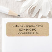 Aangepaste Kraftpapier Stijl Catering Voedsel Maal Etiket (Insitu)