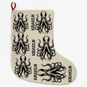 Aangepaste Kraken Octopus Pijlinktvis Naam Persoon Grote Kerstsok
