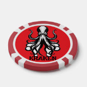 Aangepaste Kraken Octopus Pijlinktvis Naam Persoon Poker Chips (Enkel)